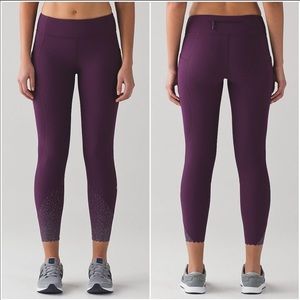 Purple Lululemon Reflective leggings